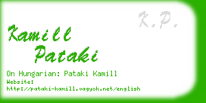 kamill pataki business card